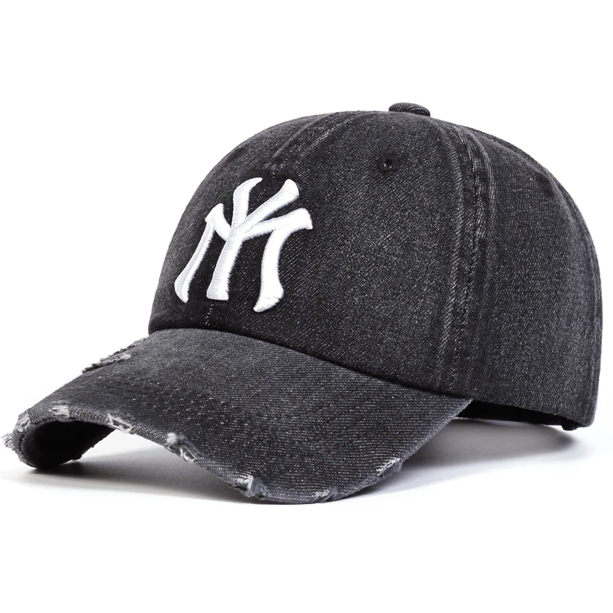New Unisex Letter Embroidery Hole Denim Baseball Caps Spring Autumn Outdoor Adjustable Casual Hats Sunscreen Hat
