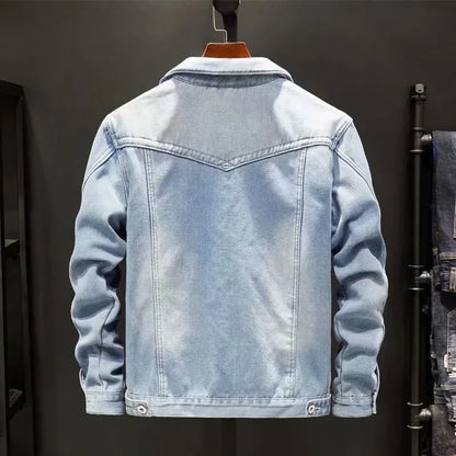 Chaqueta de algodón vaquera de invierno para hombre, chaqueta cálida acolchada más gruesa de talla grande