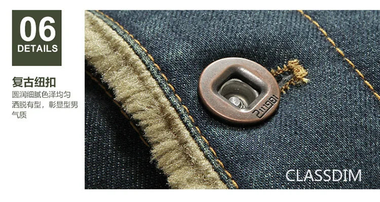 Men Denim Jackets Winter Coats Fleece Warm Jeans Jackets High Quality Male Casual Blue Denim Jackets New Fashion Jeans Coats M-5XL