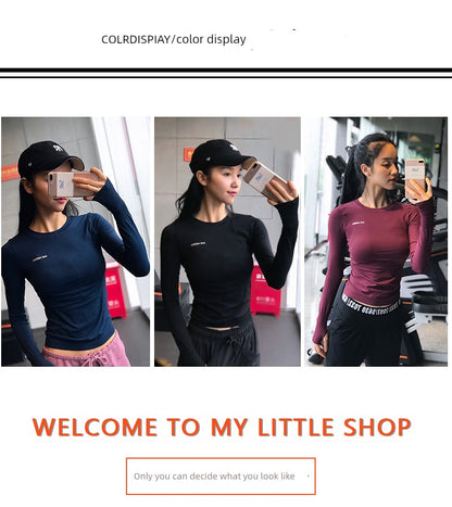 Lanwen Workout Clothes Women's Bottoming Shirt Long Sleeves Spring & Fall Outdoor