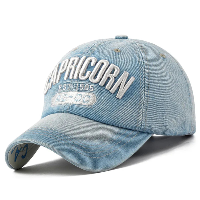 2026 Denim Baseball Cap Men Women Embroidery Letter Jeans Snapback Hat Casquette Summer Sports Hip Hop Cap Gorras Unisex hats