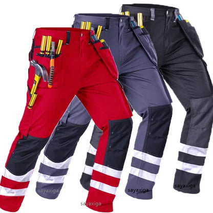 Work Clothes Men's maintainance Working Suit Wear-resistant Welder Suit Hi Vis Multi-pocket Labor safety Uniform Mechanical Suit