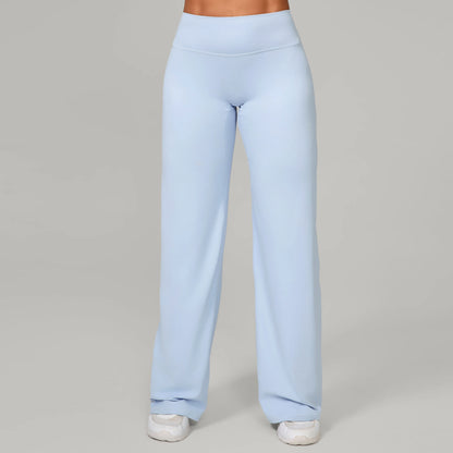 Women Straight Yoga Leg Bottoms Soft Stretchy Fabric Women's Yoga Pants GYM Sweat-Wicking Properties Running Sport Trousers