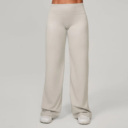 Women Straight Yoga Leg Bottoms Soft Stretchy Fabric Women's Yoga Pants GYM Sweat-Wicking Properties Running Sport Trousers