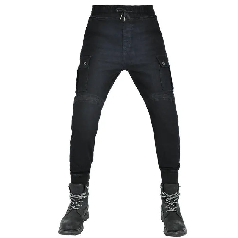 Men Motorcycle Riding Jeans Kevlar Pants Soft Casual Outdoor Protective Knee Hip Pads Pantalon Racing Pants with Hip Knee Armor