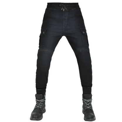 Men Motorcycle Riding Jeans Kevlar Pants Soft Casual Outdoor Protective Knee Hip Pads Pantalon Racing Pants with Hip Knee Armor