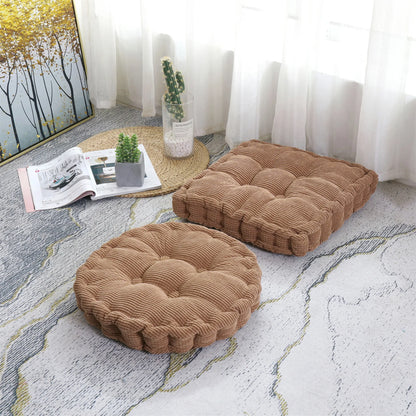 Square Round Floor Pillows for Adult Kids Meditation Floor Pillow Seating Cushion Tufted Floor Cushion Yoga Bench Rocking Tatami