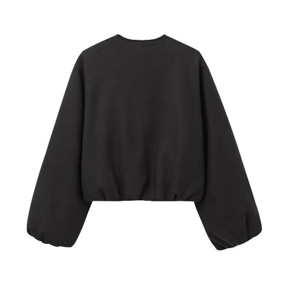 Red Zipper Bomber Jackets for Women Soft Cropped Jackets Woman 2026 Long Sleeve Woman's Sports Jacket New in Outerwears