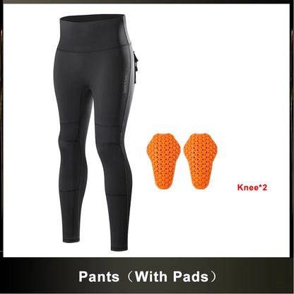 Women Motorcycle Jacket Lady Full Body Armor Set CE Certified Summer Riding Safety Coat Pants Built-in Protective Pads