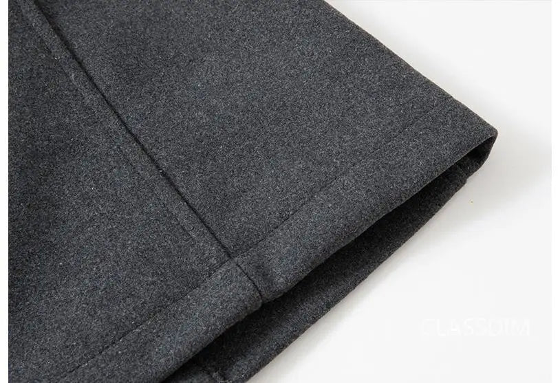 Men Cashmere Trench Coats Winter Jackets Overcoats Wool Blends High Quality New Winter Coats Male Business Casual Trench Coats 4