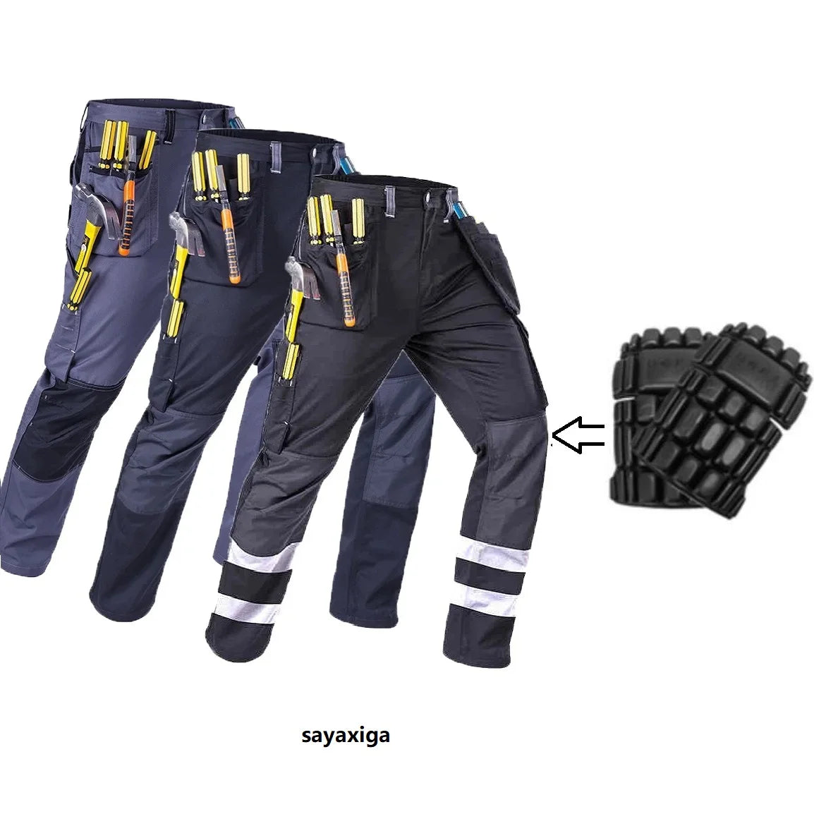 Work Clothes Men's maintainance Working Suit Wear-resistant Welder Suit Hi Vis Multi-pocket Labor safety Uniform Mechanical Suit