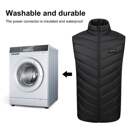 17 Areas USB Heated Jacket Men Women Electric Heated Vest Heating Vest Heated Bodywarmer Usb Inner Heat Vest Clothes for Outdoor