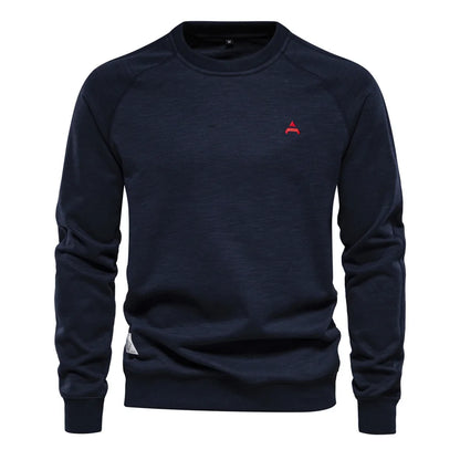 New Spring Autumn Men O-neck Pullovers Cotton Sweatshirts Quality Male Outwear Solid Casual Sweatshirts Size XXL Men's Clothing