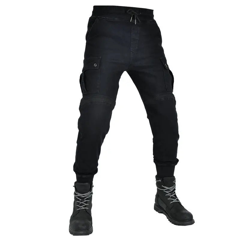 Men Motorcycle Riding Jeans Kevlar Pants Soft Casual Outdoor Protective Knee Hip Pads Pantalon Racing Pants with Hip Knee Armor