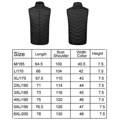 17 Areas USB Heated Jacket Men Women Electric Heated Vest Heating Vest Heated Bodywarmer Usb Inner Heat Vest Clothes for Outdoor