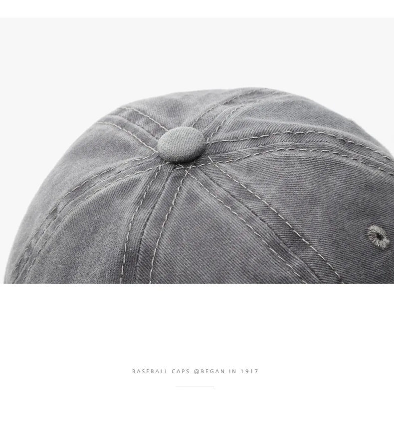 Summer Women Men Baseball Cap Fashion Letter Embroidery Snapback Hat Vintage Washed Cotton Unisex Hip Hop Sun Hat Casquette