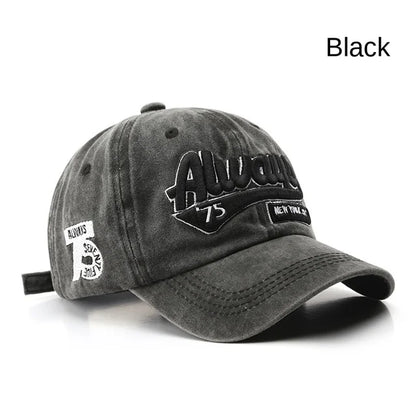 Summer Women Men Baseball Cap Fashion Letter Embroidery Snapback Hat Vintage Washed Cotton Unisex Hip Hop Sun Hat Casquette