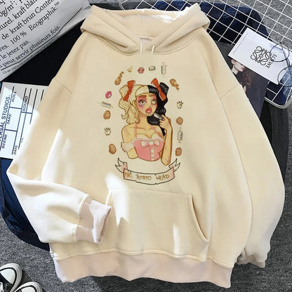Melanie Martinez Manga Hoodies For Women Winter Streetwear Aesthetic Y2k Trendy Popular Sweatshirts Female Casual Loose