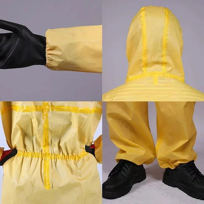 One Piece Chemical Protective Clothing Work Coverall Hazardous Chemical Liquid Sulfuric Acid And Alkali Resistant Protection