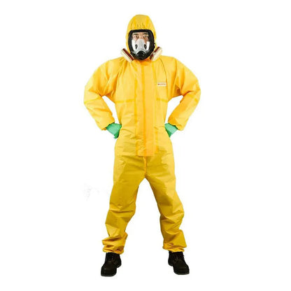 One Piece Chemical Protective Clothing Work Coverall Hazardous Chemical Liquid Sulfuric Acid And Alkali Resistant Protection
