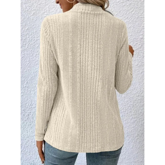2026 Autumn/Winter New Women's Cardigan Top Solid Color Casual Fashionable Loose Long Sleeve Knitted Sweater Jacket
