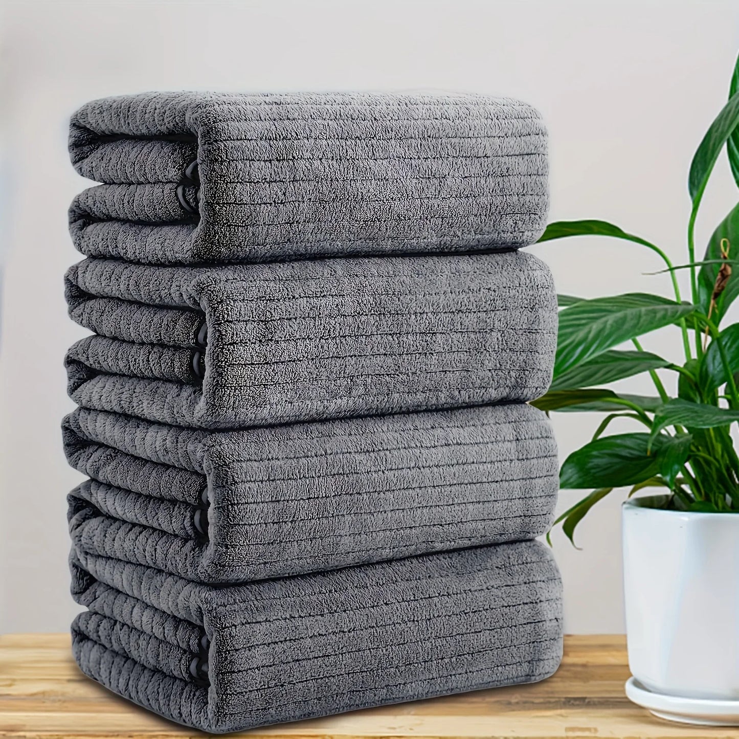 A set of two towels   one bath towel super soft, absorbent and odorless towels, essential as a bath towel in hotels, homes and g