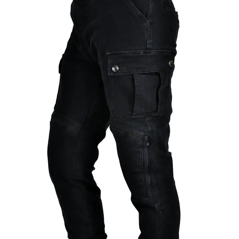 Men Motorcycle Riding Jeans Kevlar Pants Soft Casual Outdoor Protective Knee Hip Pads Pantalon Racing Pants with Hip Knee Armor