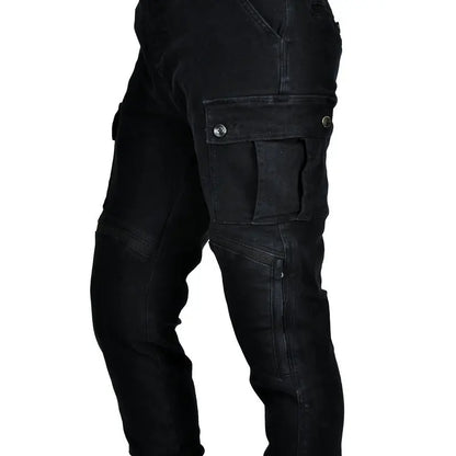 Men Motorcycle Riding Jeans Kevlar Pants Soft Casual Outdoor Protective Knee Hip Pads Pantalon Racing Pants with Hip Knee Armor