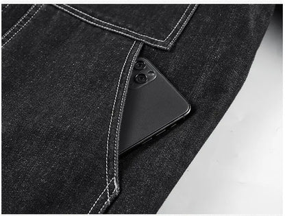 New Fashion Men Winter Fleece Warm Denim Jackets Tooling Coats Quality Cotton Male Multi-pocket Casual Cargo Jackets Size M-5XL