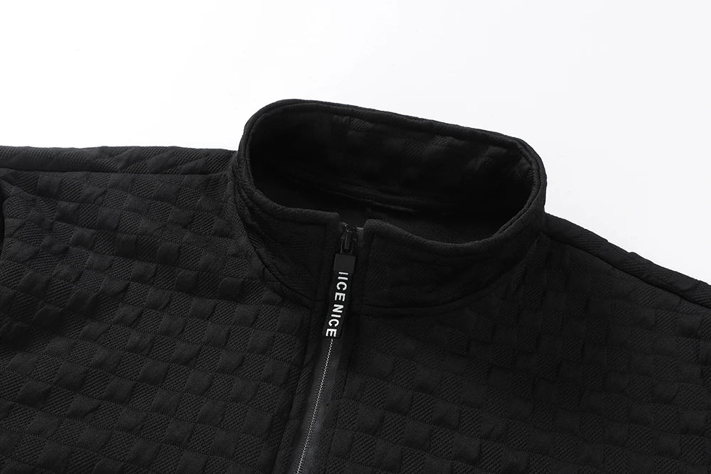 Men's Quarter Zip Sweatshirts Casual Fall Mock Neck White Loose Pullover Long Sleeve Solid Graphic Zip Up Sweatshirt