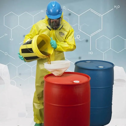 One Piece Chemical Protective Clothing Work Coverall Hazardous Chemical Liquid Sulfuric Acid And Alkali Resistant Protection
