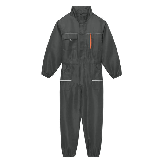 Men Resistant Coveralls Work Uniforms for Factory Workshop Stand Collar Long Sleeve Multi-pockets One-piece Jumpsuit Worker Wear