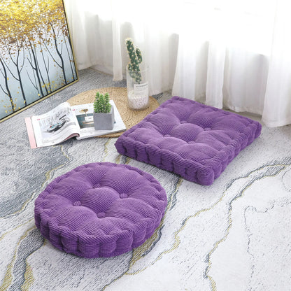 Square Round Floor Pillows for Adult Kids Meditation Floor Pillow Seating Cushion Tufted Floor Cushion Yoga Bench Rocking Tatami