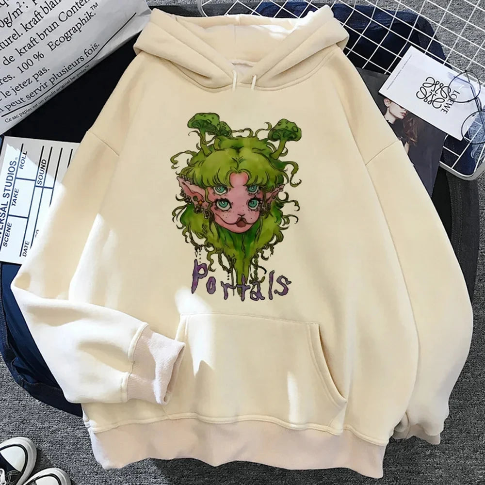 Melanie Martinez Manga Hoodies For Women Winter Streetwear Aesthetic Y2k Trendy Popular Sweatshirts Female Casual Loose