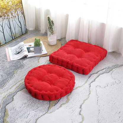 Square Round Floor Pillows for Adult Kids Meditation Floor Pillow Seating Cushion Tufted Floor Cushion Yoga Bench Rocking Tatami