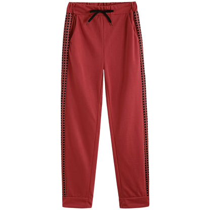 Athleisure Zipper Jacket Women's Suit Spring Fashion Patchwork Plaid Slim Fit Timid Feet Trousers Female 2 Piece Set 2025