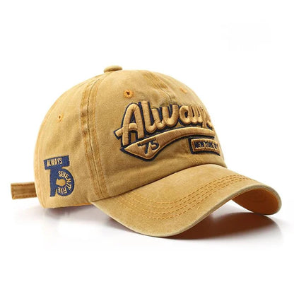 Summer Women Men Baseball Cap Fashion Letter Embroidery Snapback Hat Vintage Washed Cotton Unisex Hip Hop Sun Hat Casquette