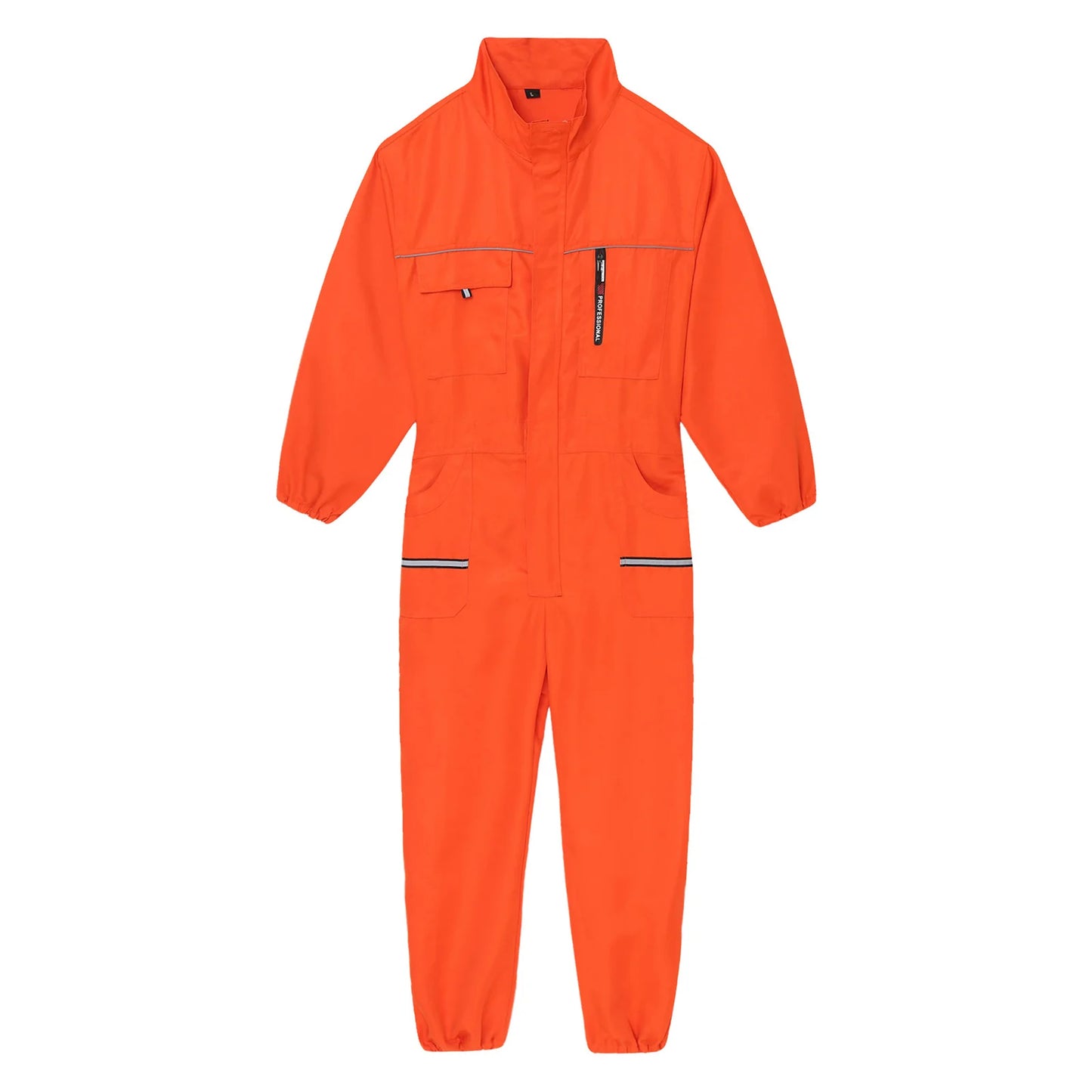 Men Resistant Coveralls Work Uniforms for Factory Workshop Stand Collar Long Sleeve Multi-pockets One-piece Jumpsuit Worker Wear