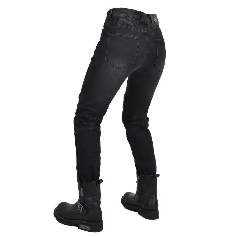 New Motorcycle Jeans Women Upgrade Silicone Protector Detachable Casual Fashion Racing Road Rider Four Seasons Moto Pants