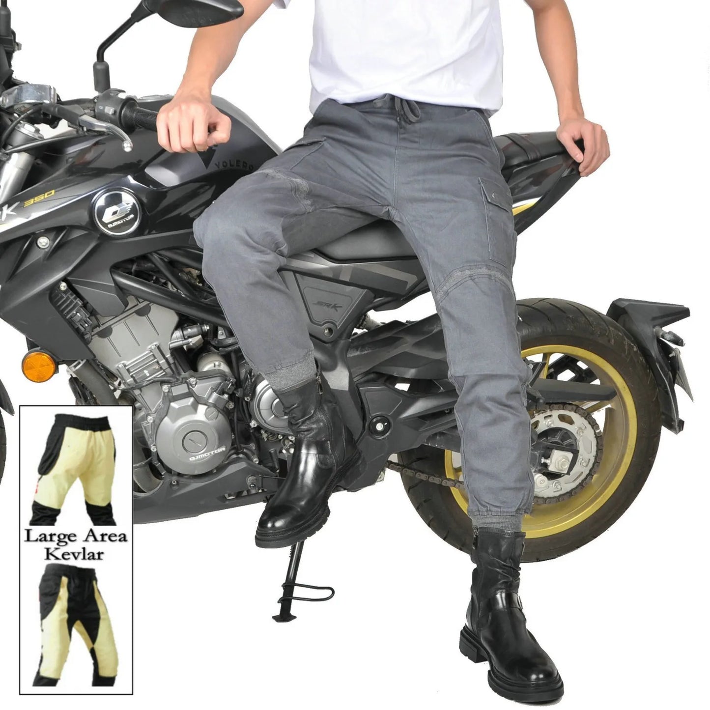 Men Motorcycle Riding Jeans Kevlar Pants Soft Casual Outdoor Protective Knee Hip Pads Pantalon Racing Pants with Hip Knee Armor