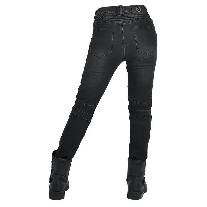 New Motorcycle Jeans Women Upgrade Silicone Protector Detachable Casual Fashion Racing Road Rider Four Seasons Moto Pants