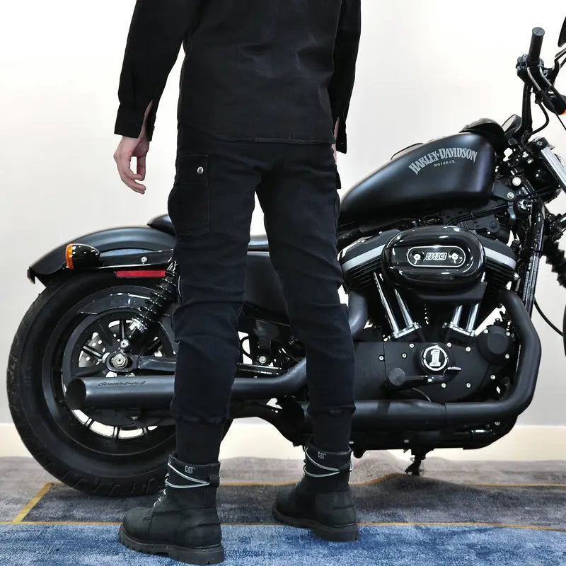 Men Motorcycle Riding Jeans Kevlar Pants Soft Casual Outdoor Protective Knee Hip Pads Pantalon Racing Pants with Hip Knee Armor
