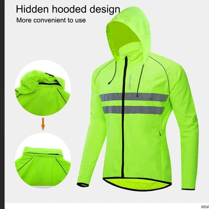 Cycling Clothing Reflective Windbreaker Windproof Waterproof MTB Bicycle Jacket Long Sleeve Cycling Jersey Cycling Club Designs