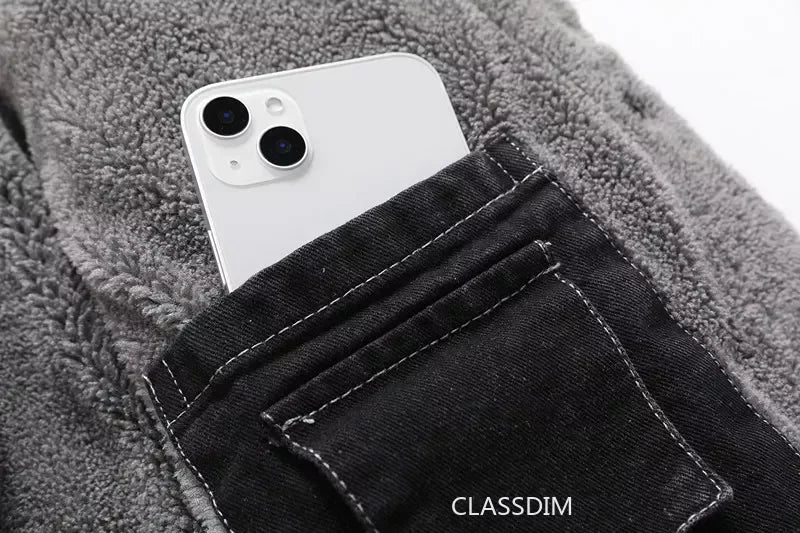 Men Winter Black Denim Jackets Fleece Warm Coats Good Quality Male Casual Winter Jackets Outwear Casual Coats Winter Clothes S-4XL