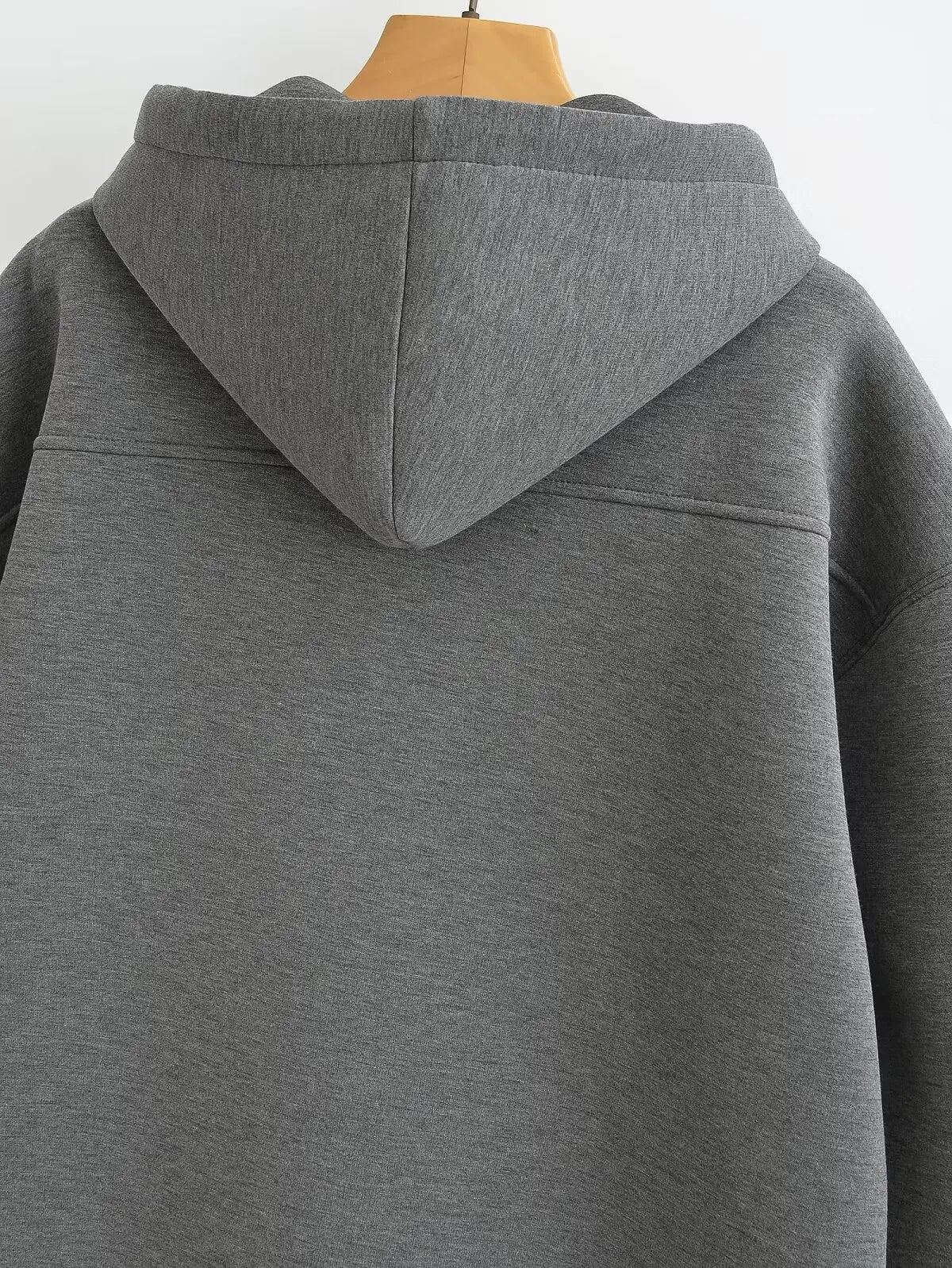 HH 2026 Casual Women's Soild Zipper Hoodie Long Sleeve Big Pocket Zipper Jacket With Hood Female Loose Outerwear Coat Tops