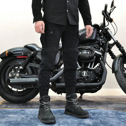 Men Motorcycle Riding Jeans Kevlar Pants Soft Casual Outdoor Protective Knee Hip Pads Pantalon Racing Pants with Hip Knee Armor