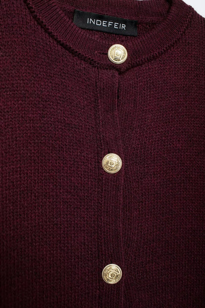 HH Women Casual Knitted Cropped Cardigan Long Sleeve Single Breasted Cardigans Women 2025 New Autumn Pocket Knitwear