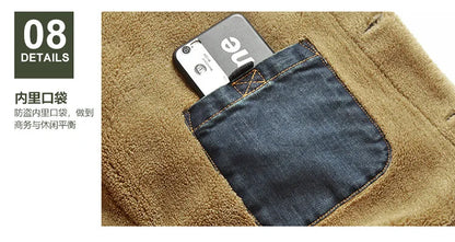 Men Denim Jackets Winter Coats Fleece Warm Jeans Jackets High Quality Male Casual Blue Denim Jackets New Fashion Jeans Coats M-5XL