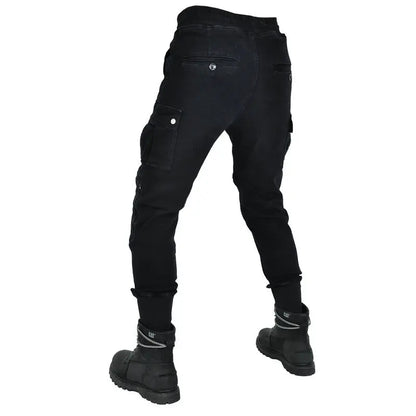 Men Motorcycle Riding Jeans Kevlar Pants Soft Casual Outdoor Protective Knee Hip Pads Pantalon Racing Pants with Hip Knee Armor