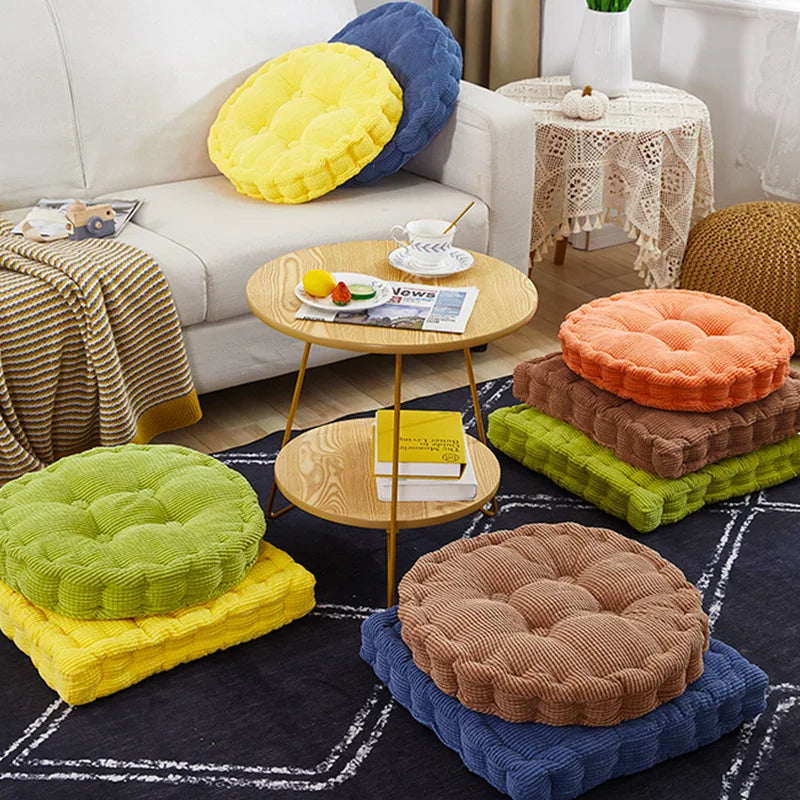 Square Round Floor Pillows for Adult Kids Meditation Floor Pillow Seating Cushion Tufted Floor Cushion Yoga Bench Rocking Tatami